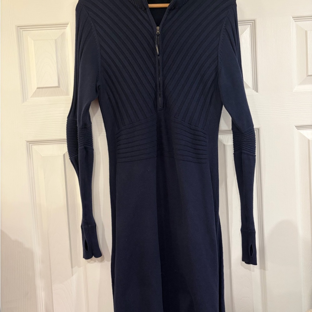 Athleta‎ OC Ribbed 1/4 Zip Sweater Dress